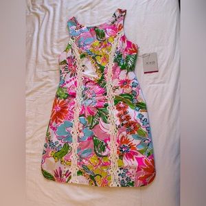 Lily Pulitzer Dress with Gold and White Detail